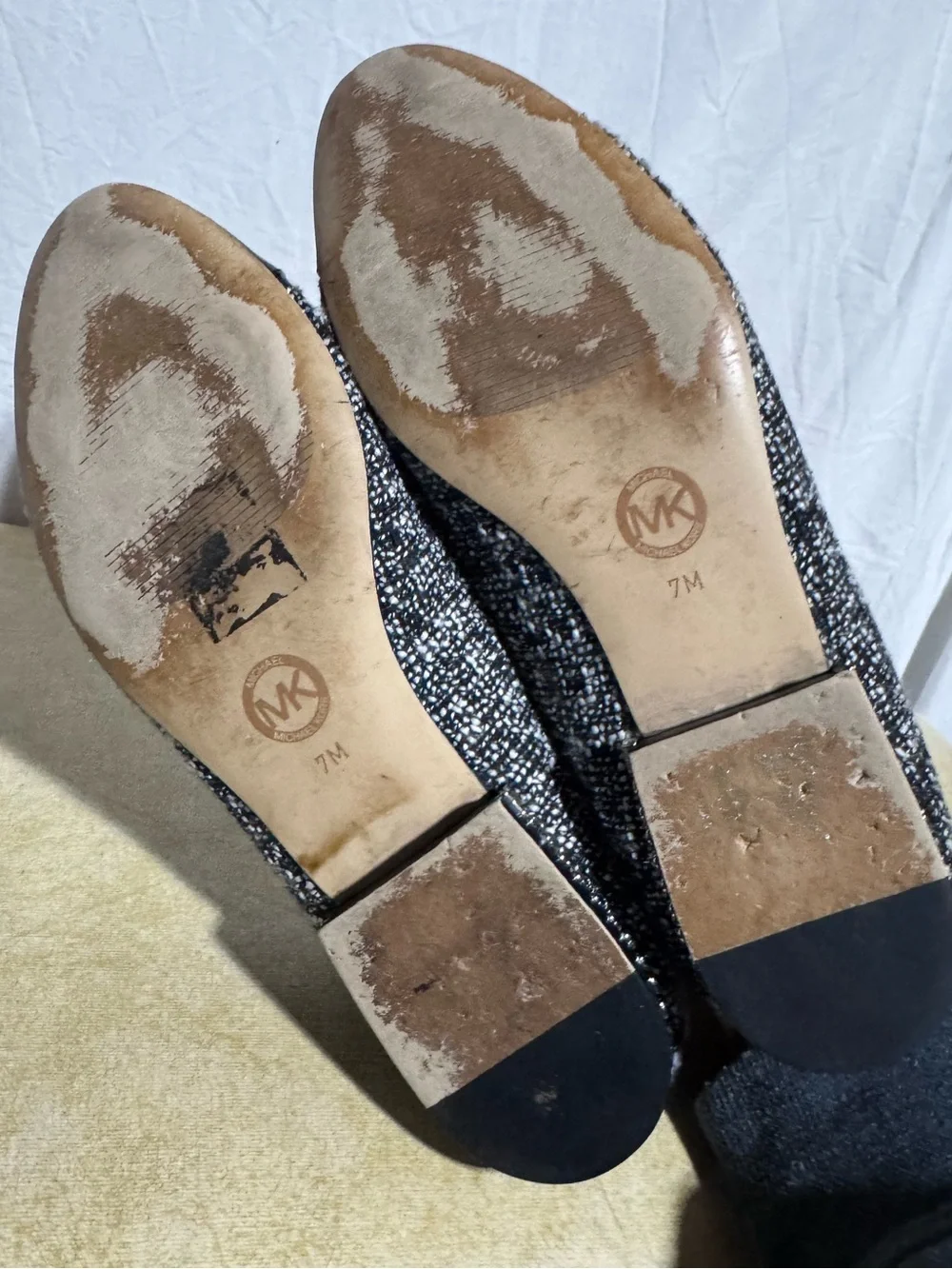 Michael Kors tweed poiny toe flats Size 7
